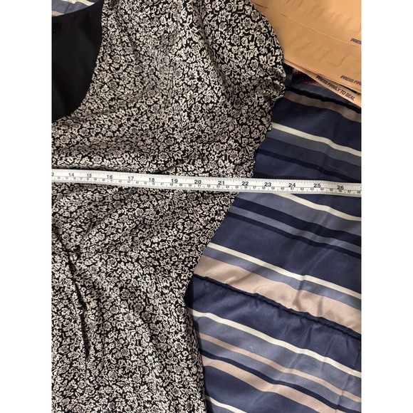 Madewell Women Floral Print V Neck Short Sleeve Midi Dress Size 14 - Picture 10 of 11